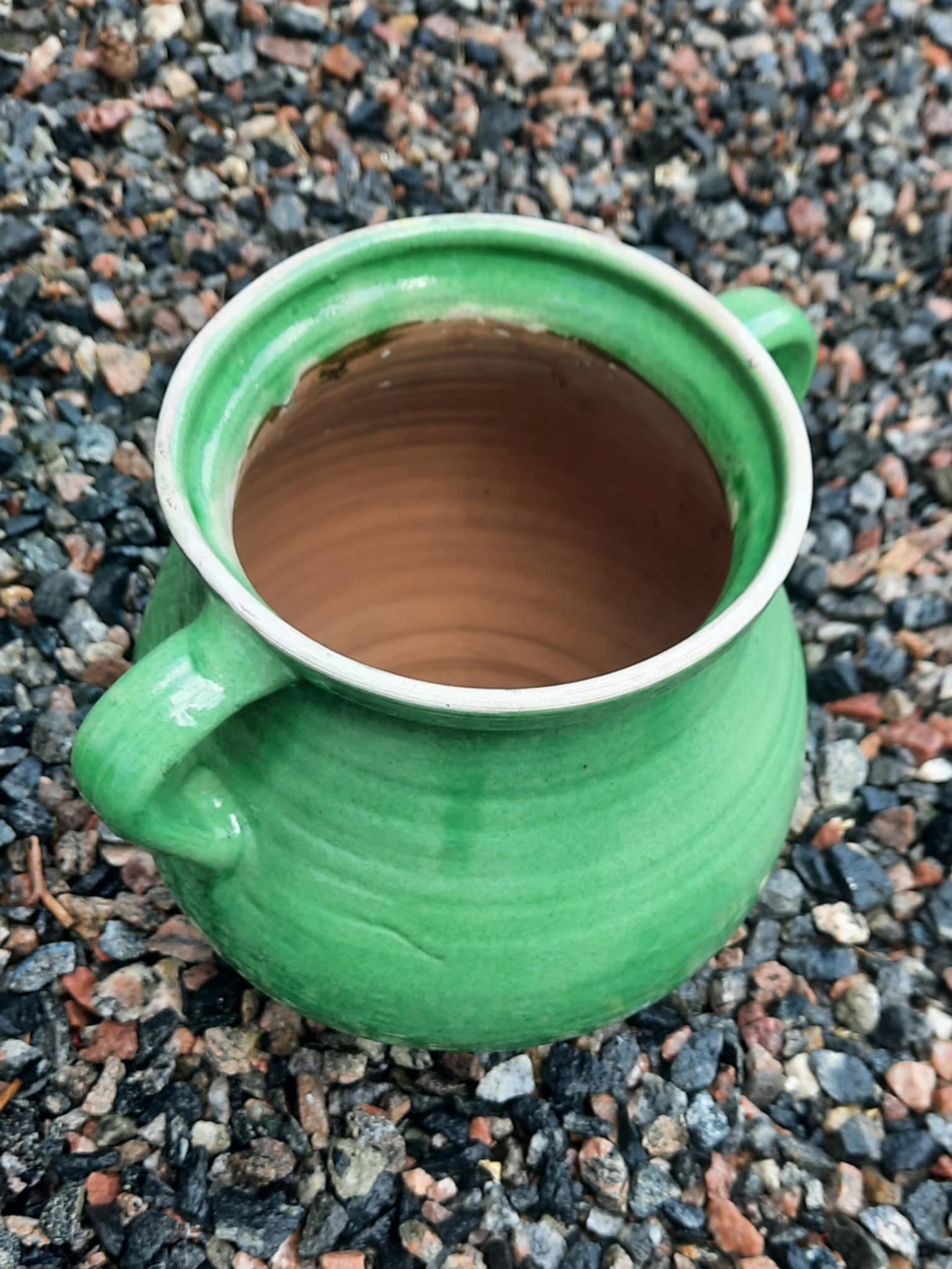 Grønn Keramikk krukke #3#