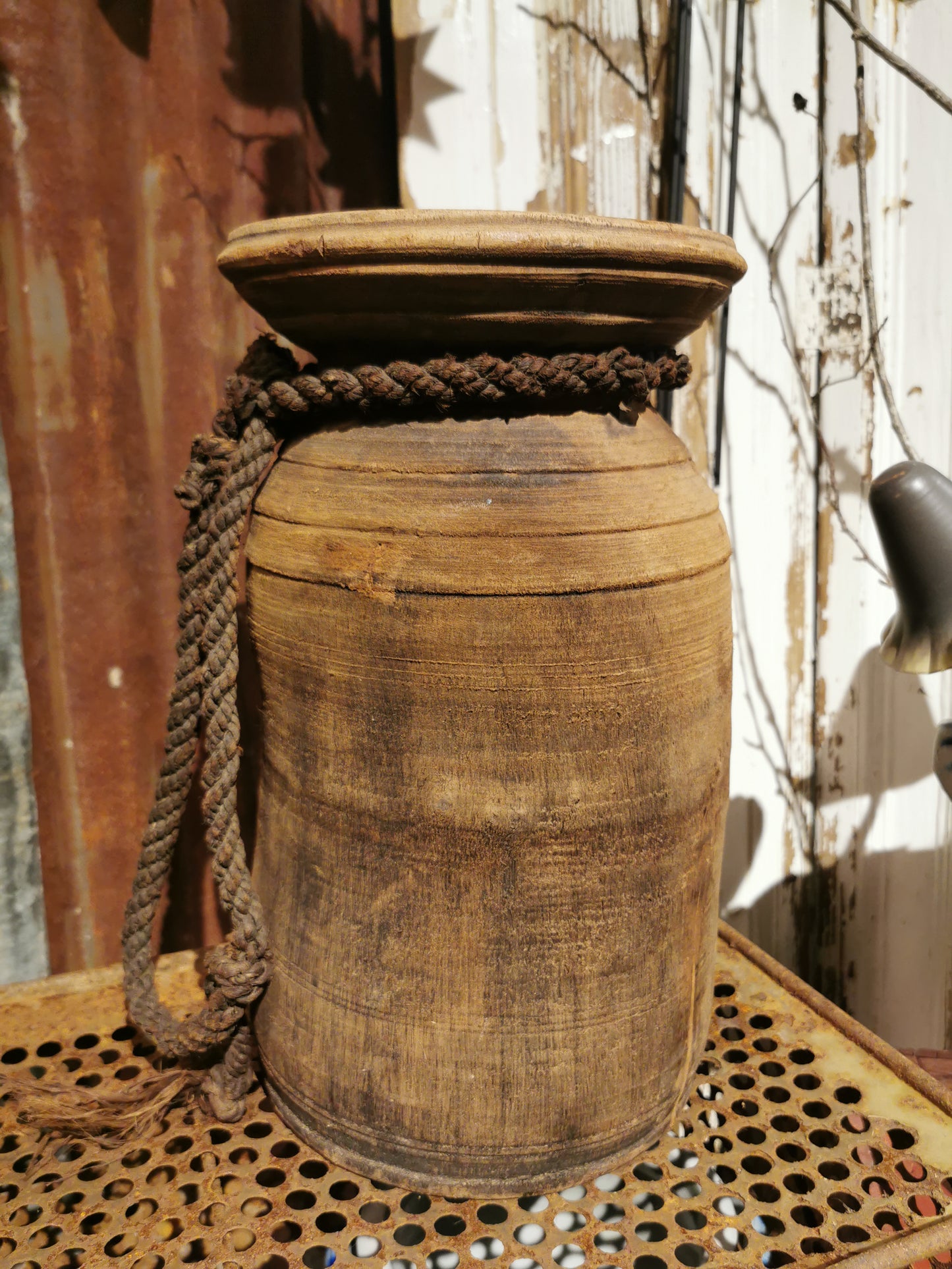 Vintage Indisk trekrukke nr1. Høyde 38cm