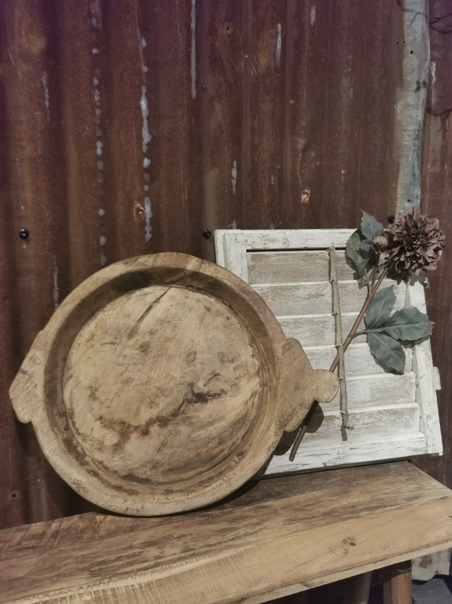 Vintage trefat håndlaget i India nr1