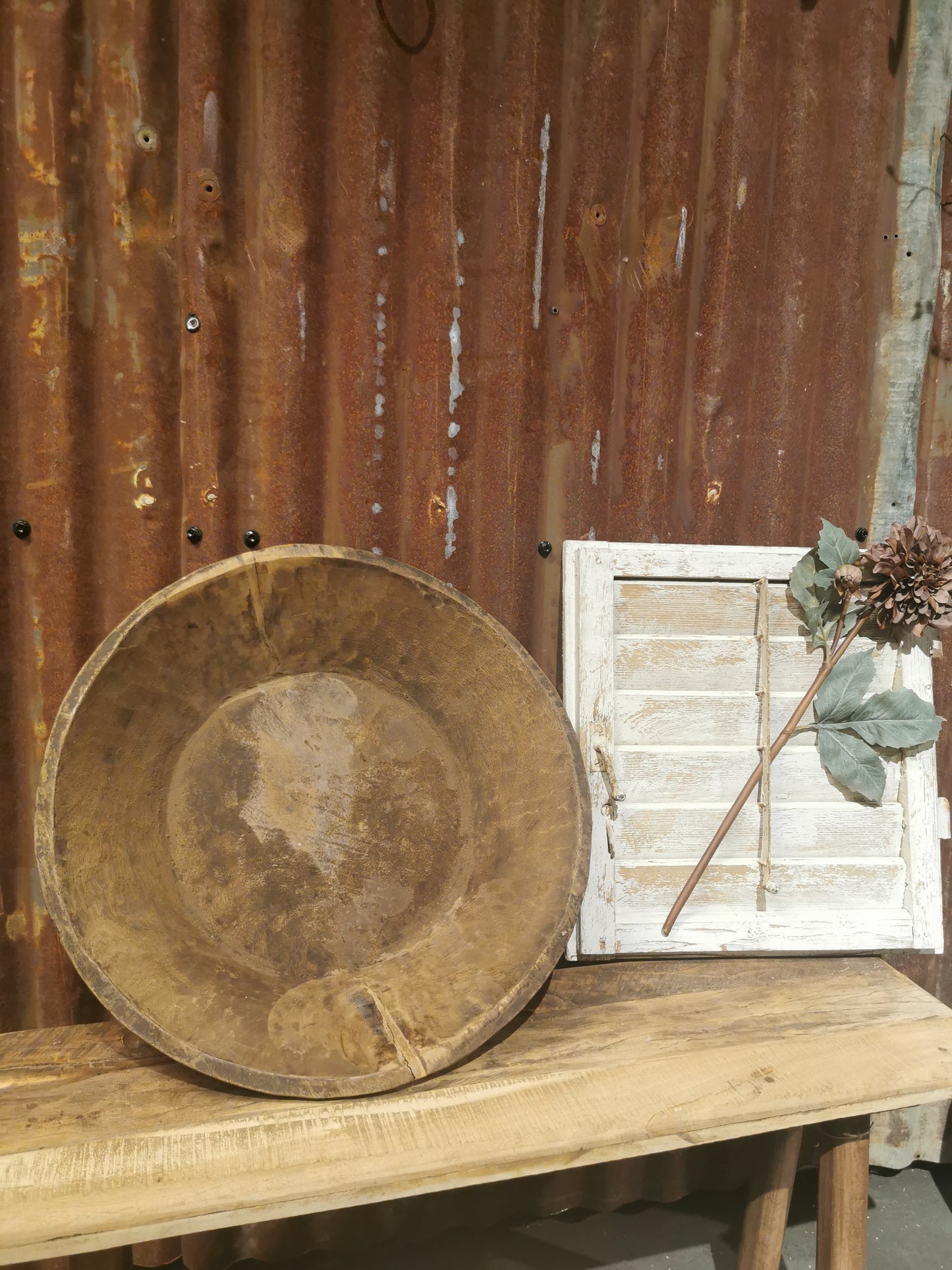 Vintage Indisk trefat nr5