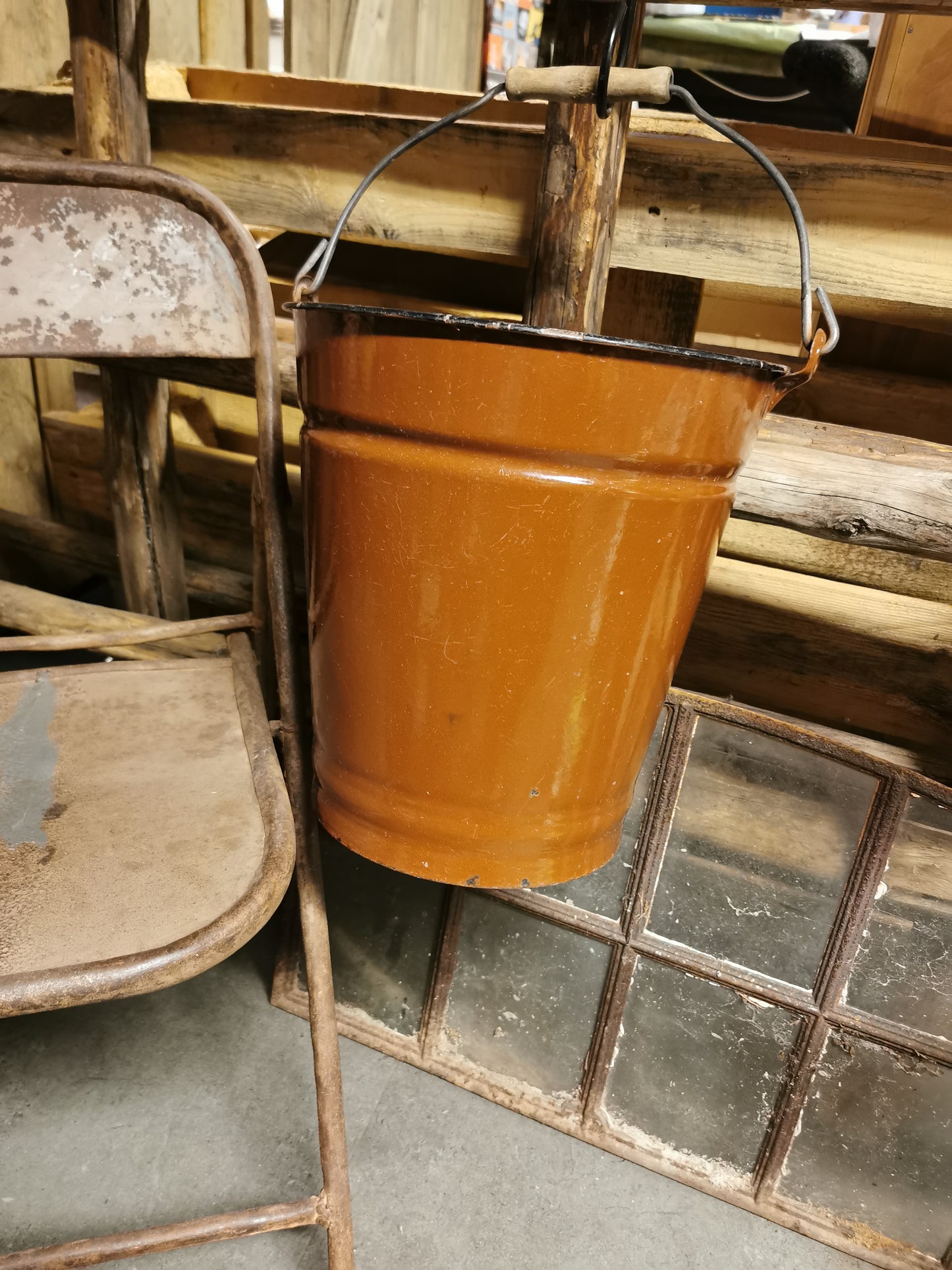 Vintage Emalje bøtte. Nr3