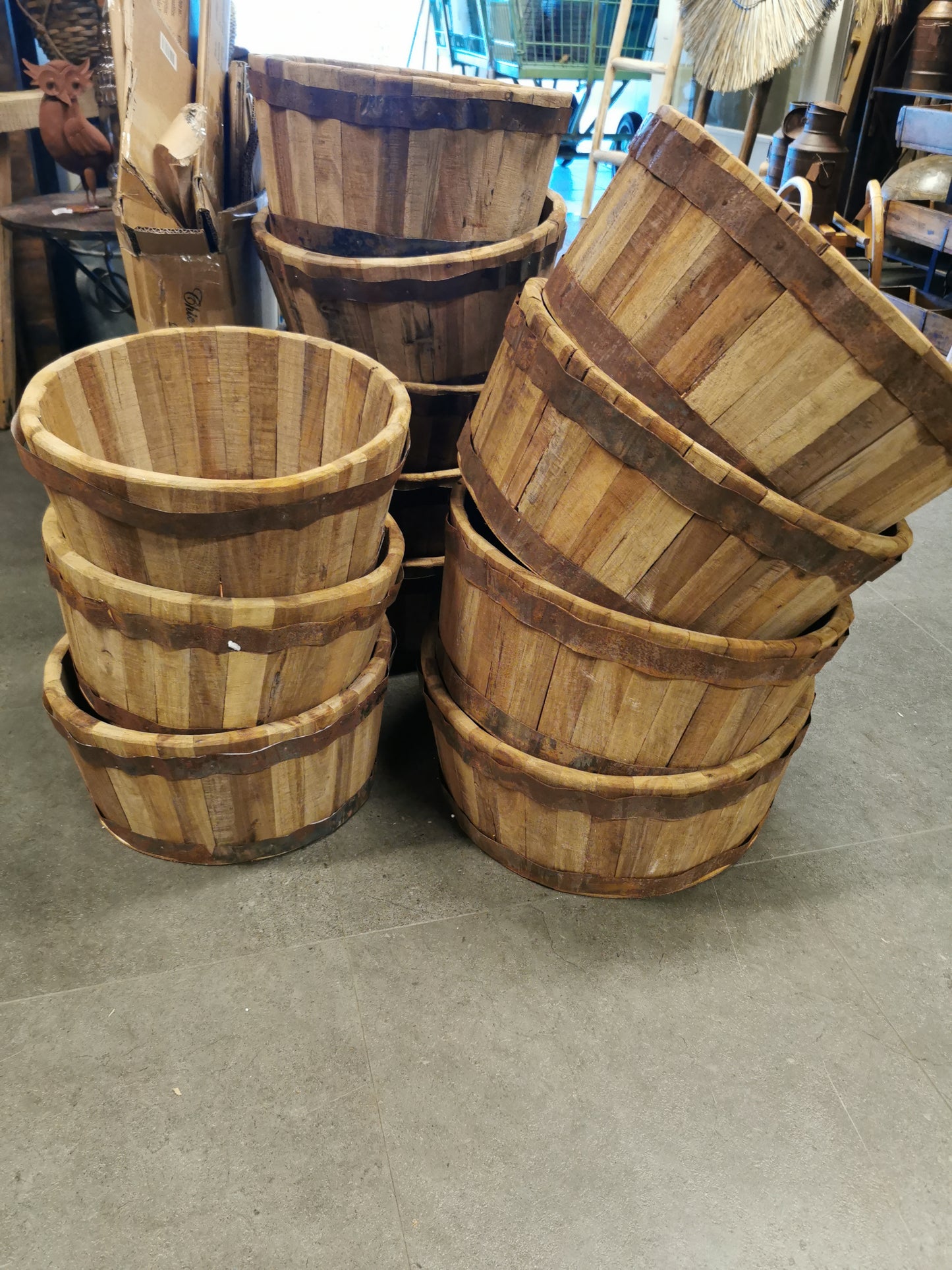 Trekar/potte stor, D44cm H17cm