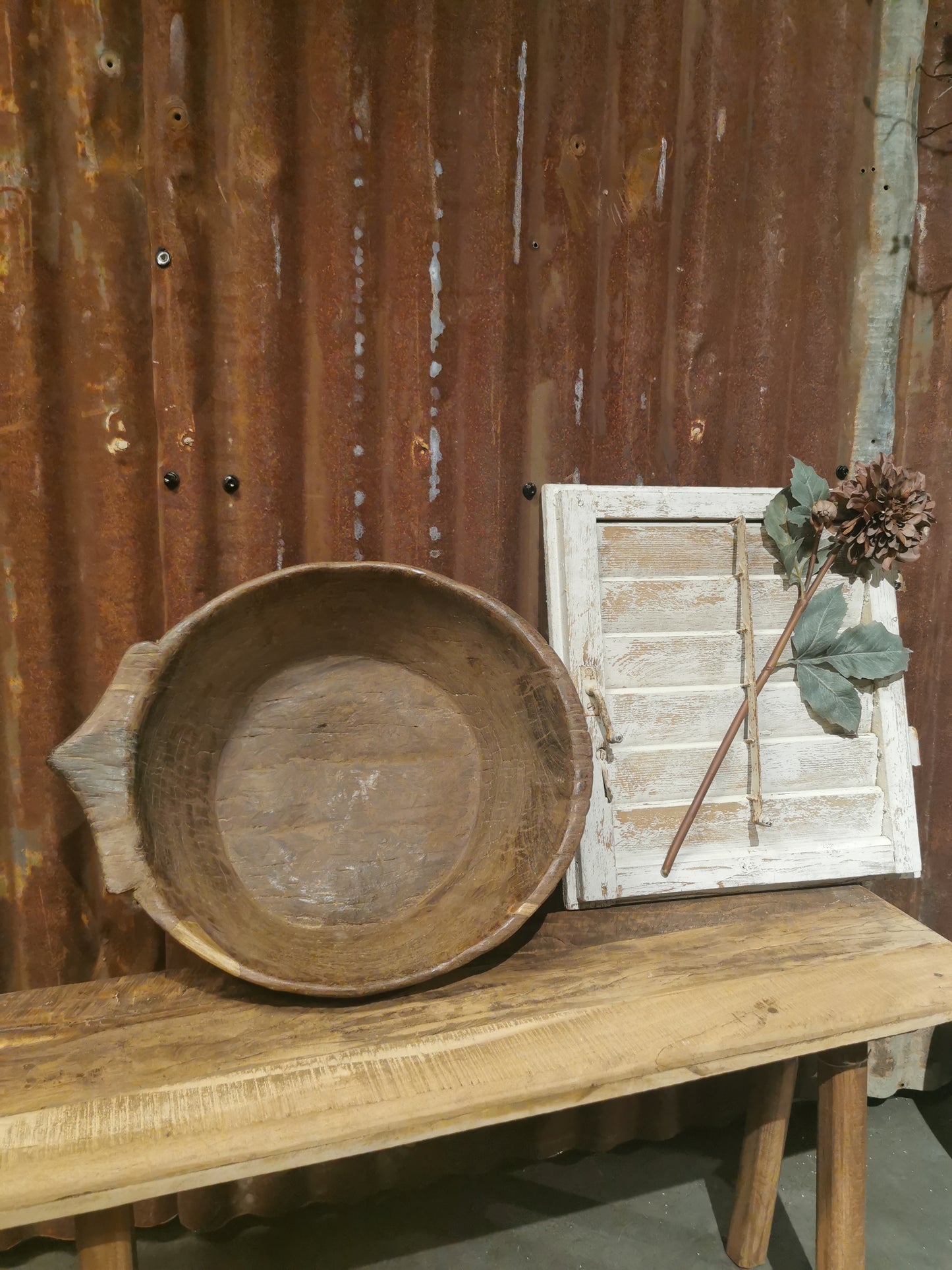 Vintage Indisk trefat nr4.