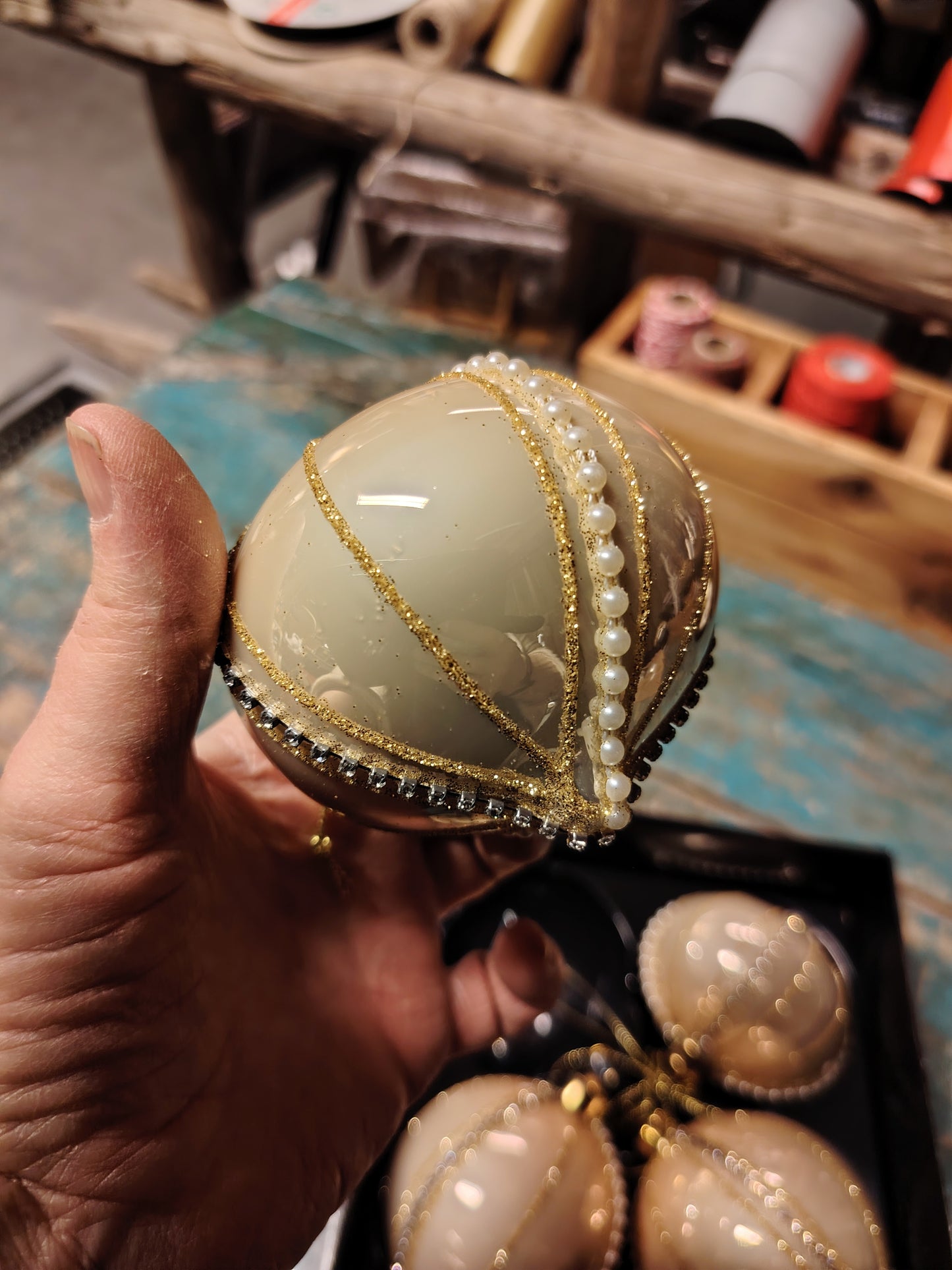 4 pk Julekuler i Glass