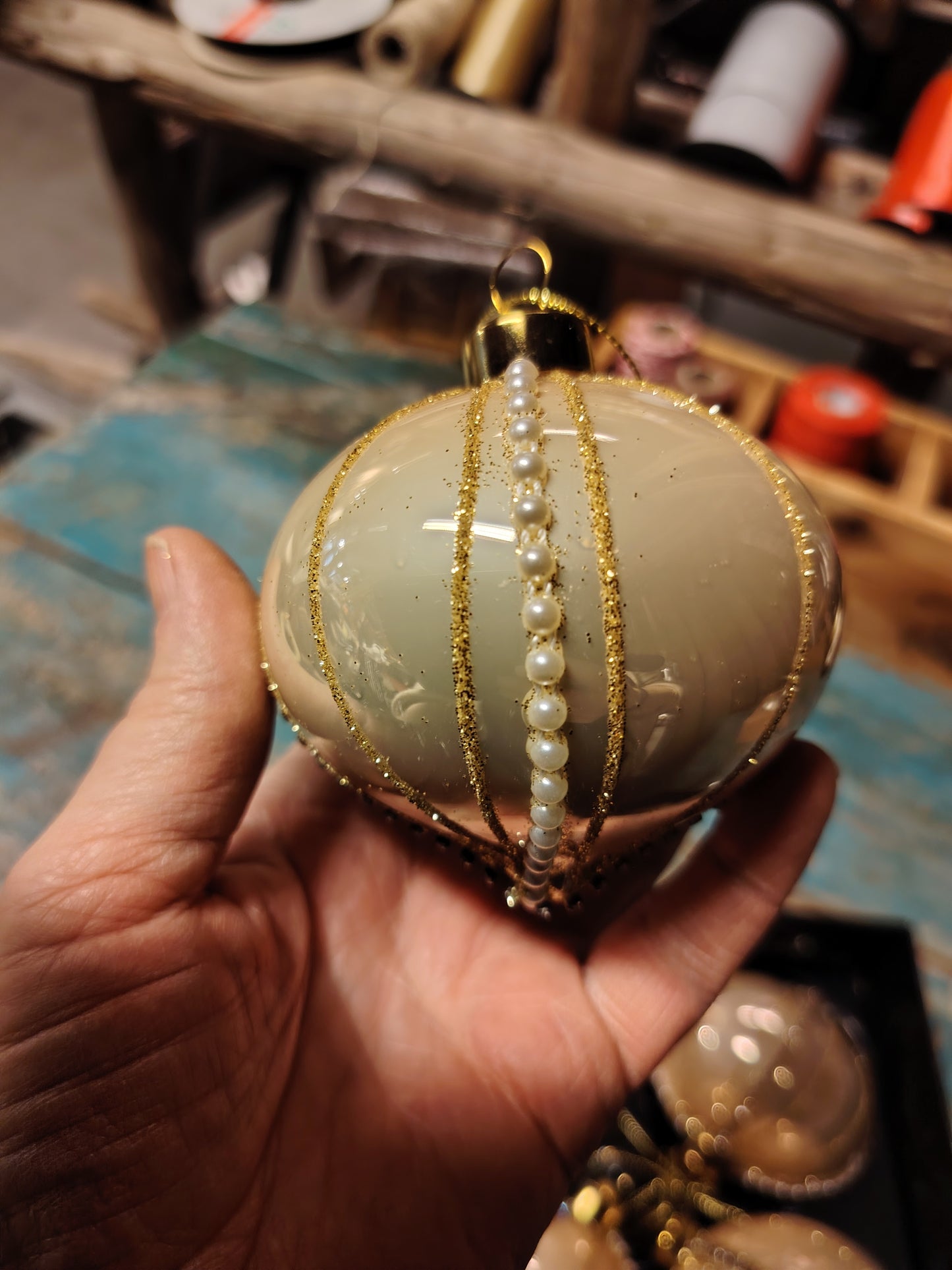 4 pk Julekuler i Glass