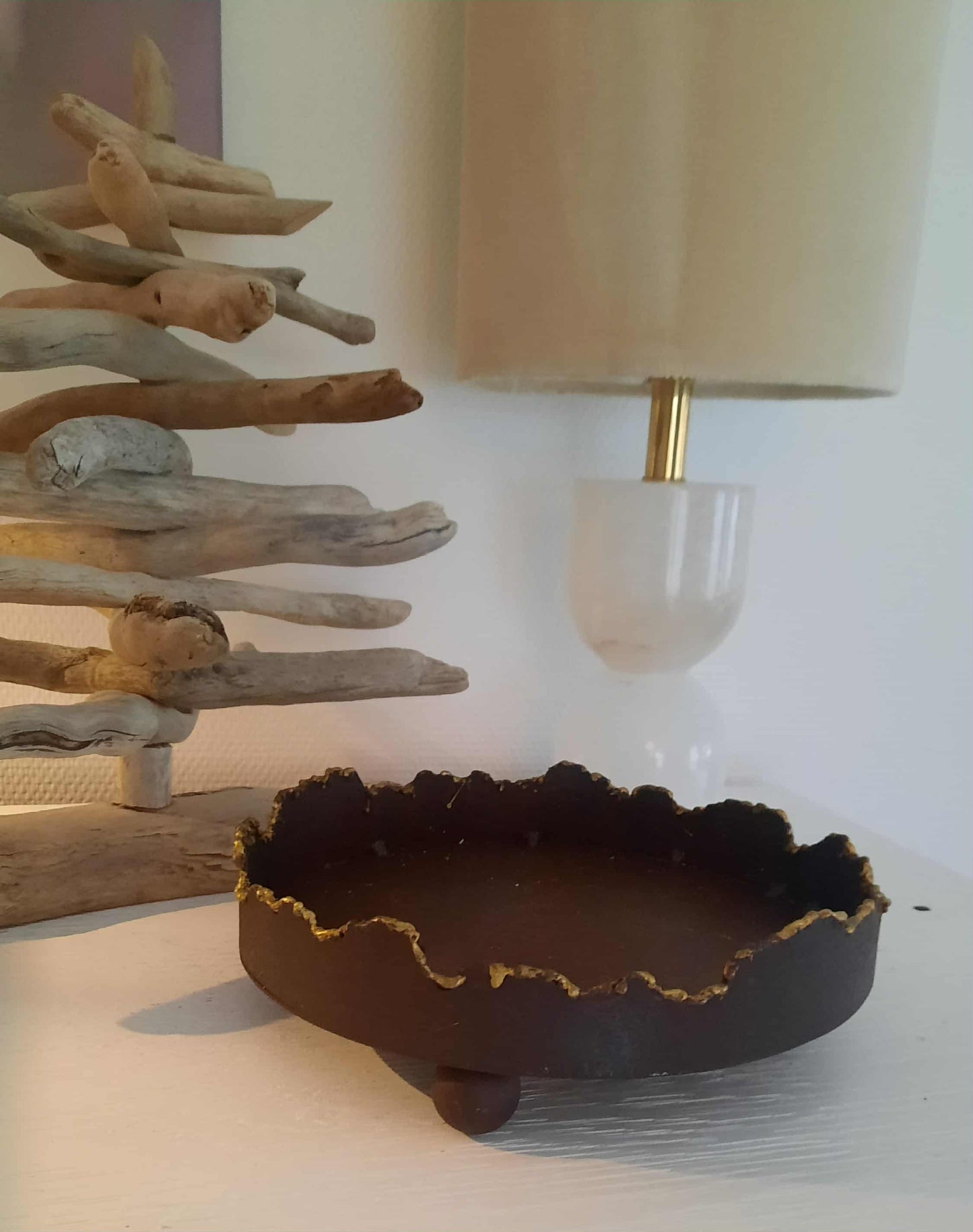 Fat i Cortenstål m "gullkant"