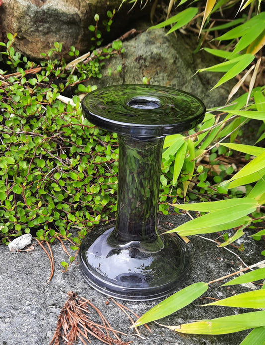 Lysestake i glass, 13cm